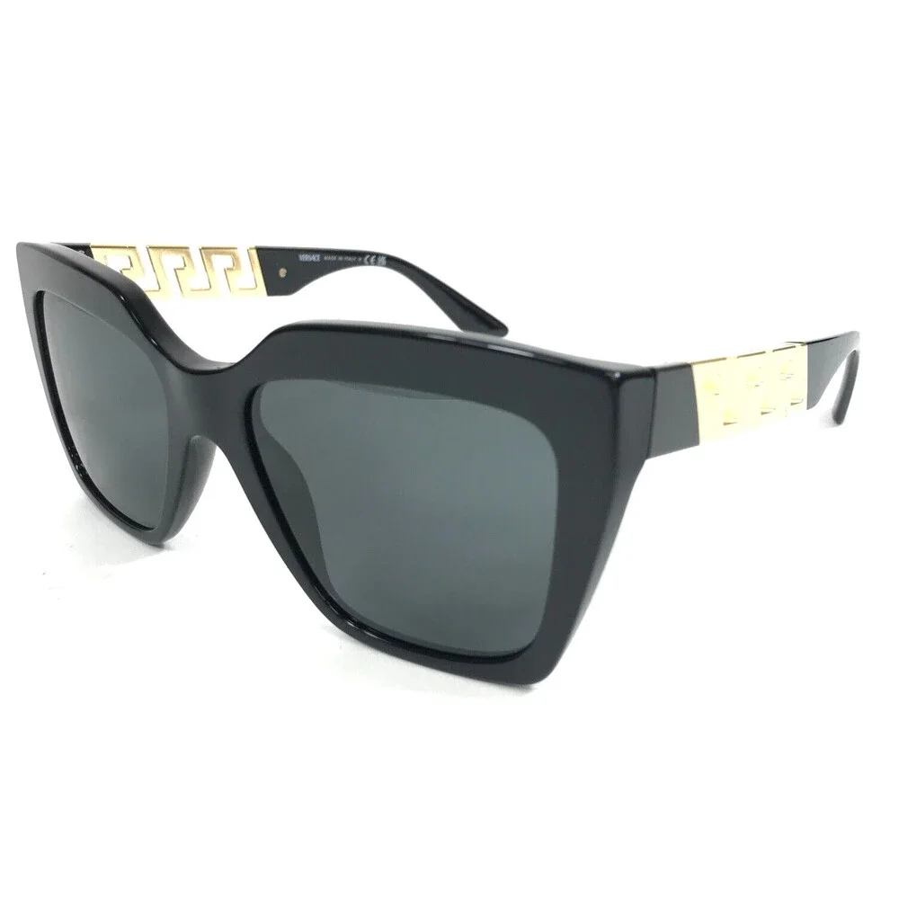 Versace Sunglasses MOD.4418 GB1/87 Black Gold Butterfly with Light Gray Lenses